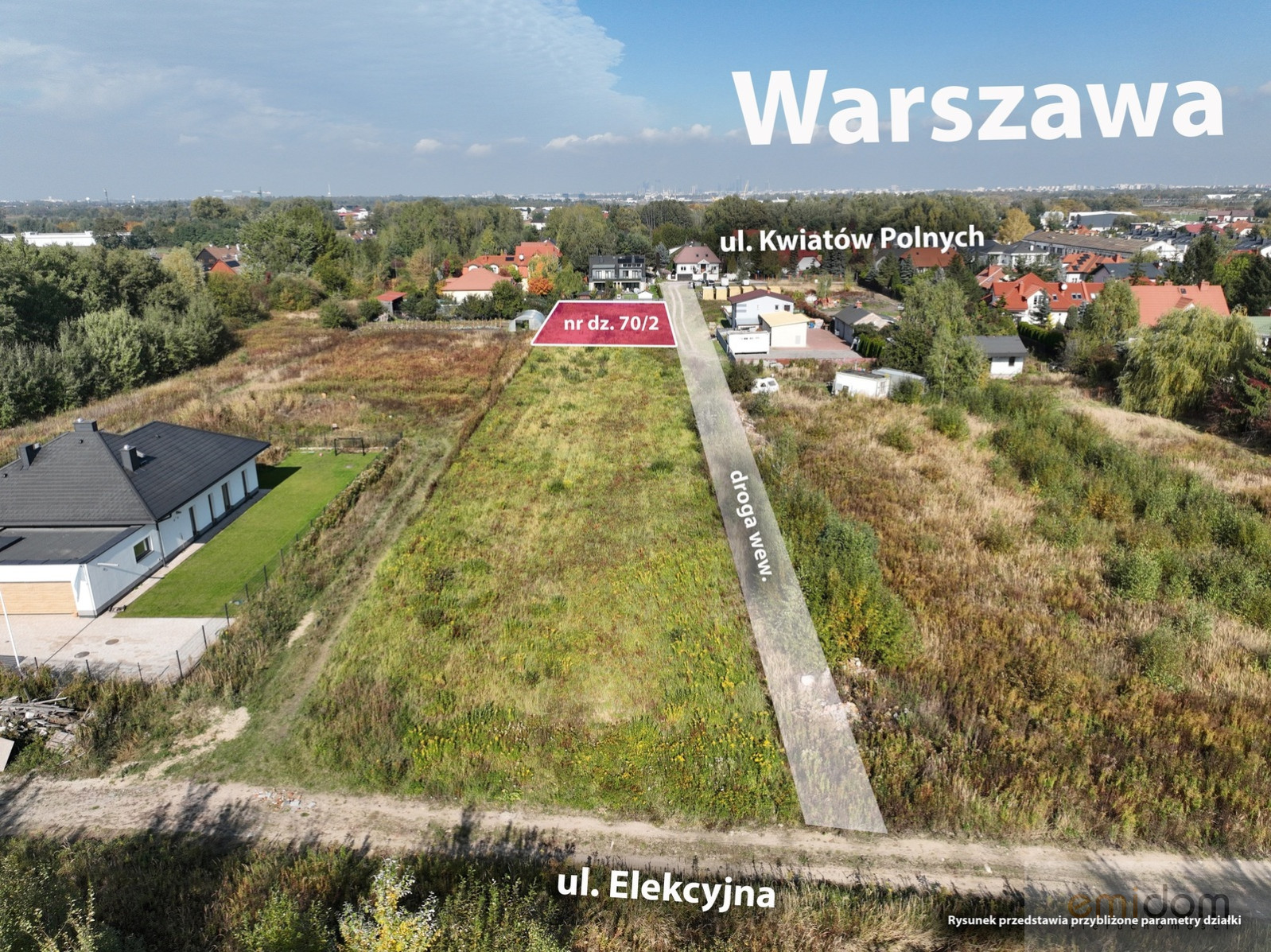 Działka Sprzedaż Dawidy Bankowe Kwiatów Polnych 16