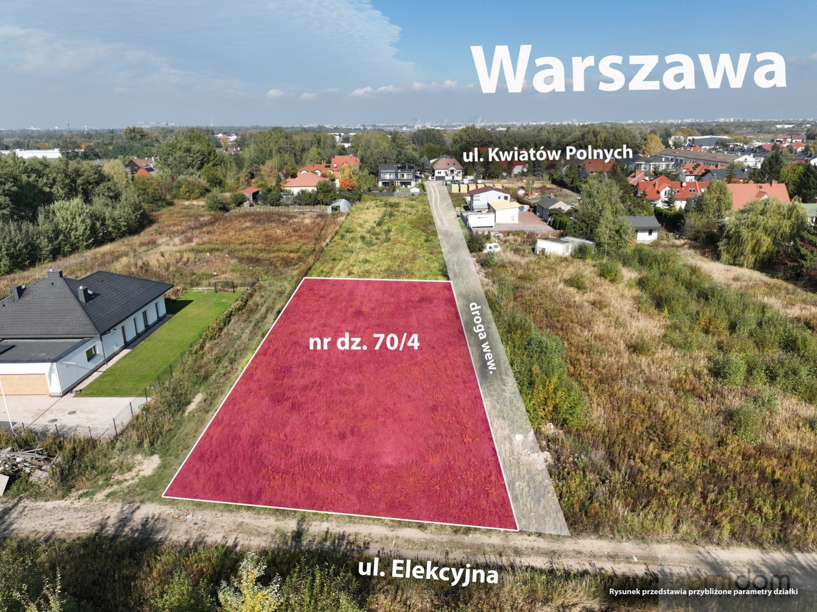 Działka Sprzedaż Dawidy Bankowe Elekcyjna 19