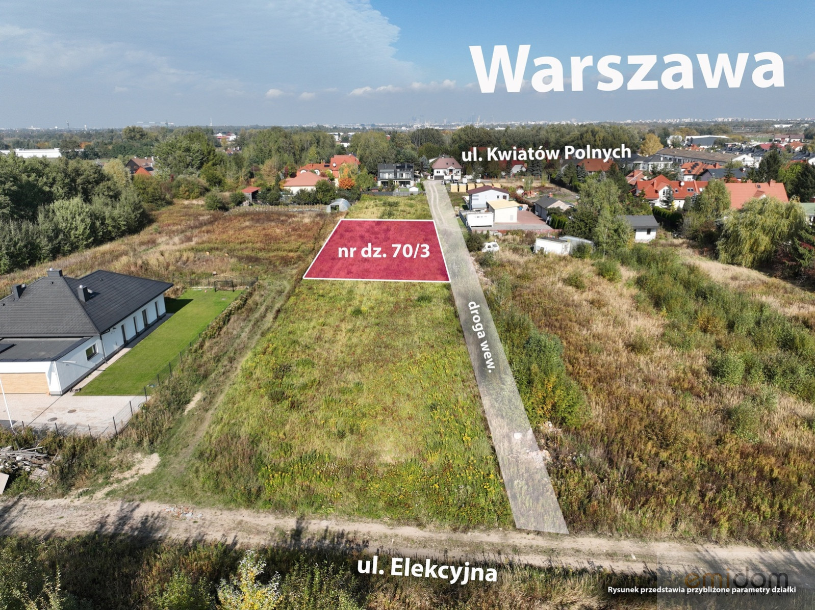 Działka Sprzedaż Dawidy Bankowe Kwiatów Polnych 18