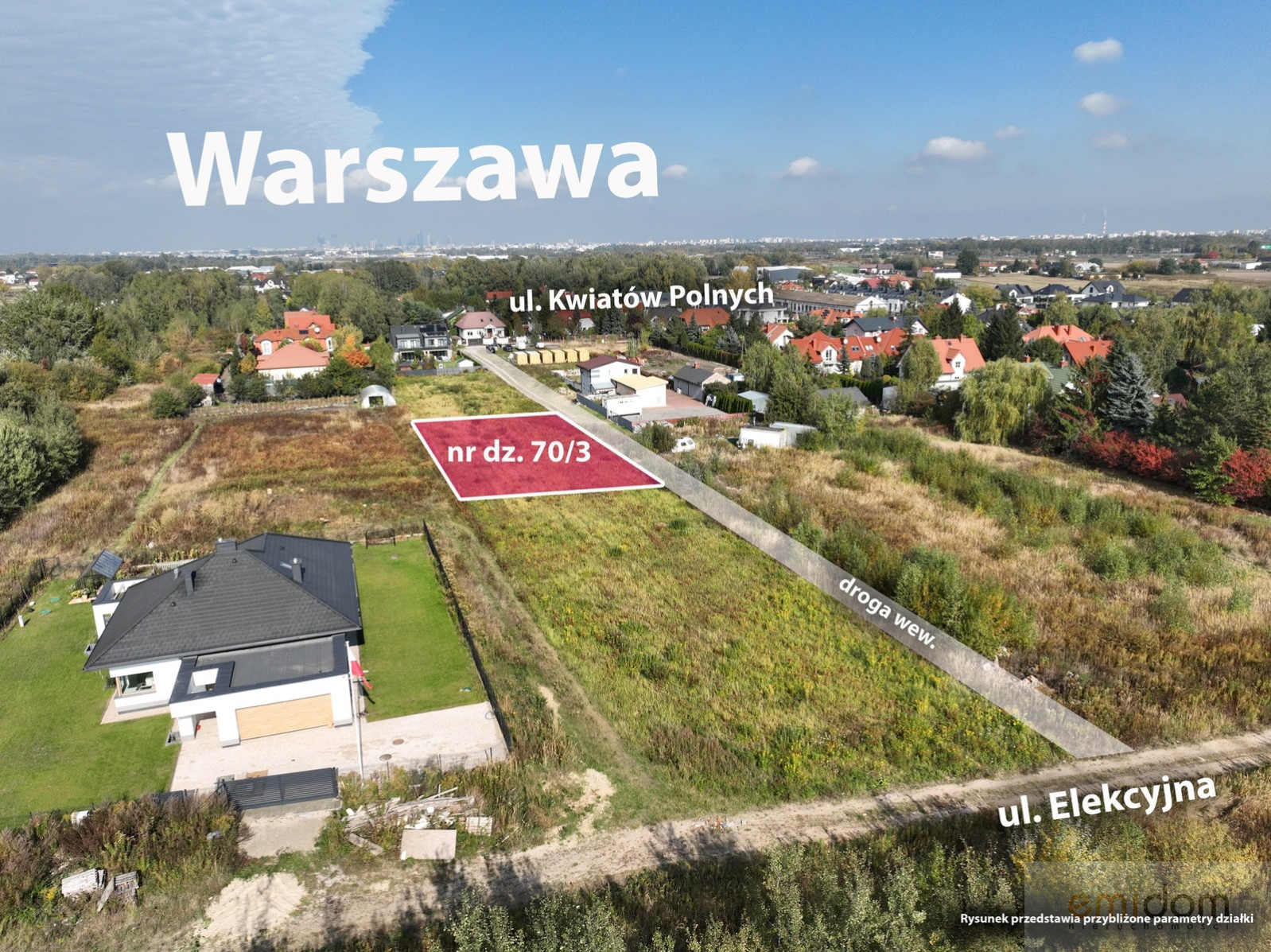 Działka Sprzedaż Dawidy Bankowe Kwiatów Polnych 19