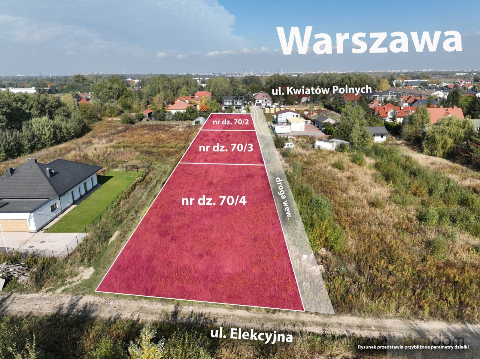Działka Sprzedaż Dawidy Bankowe Kwiatów Polnych 7