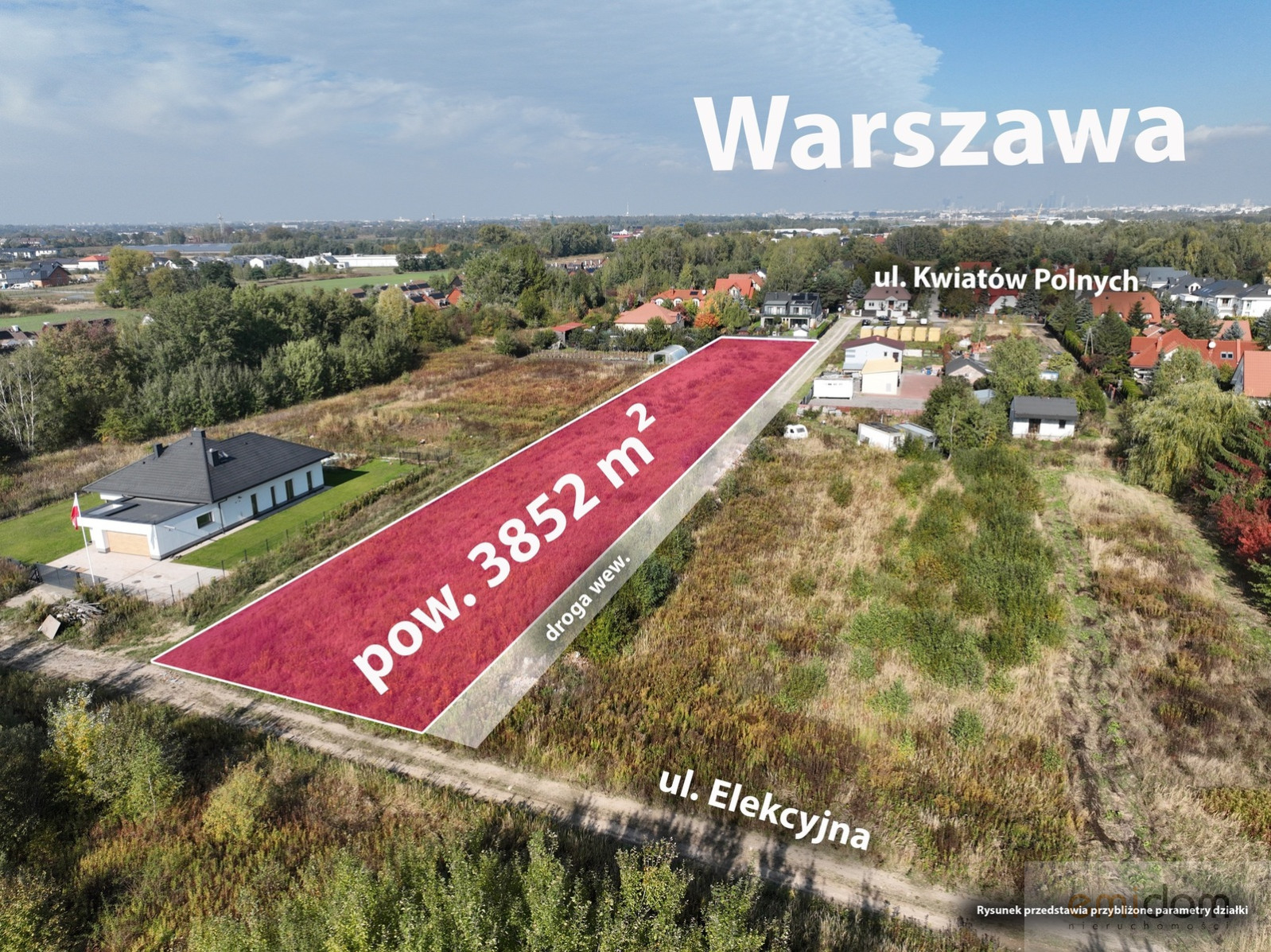 Działka Sprzedaż Dawidy Bankowe Kwiatów Polnych 9
