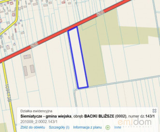 Działka Sprzedaż Baciki Bliższe