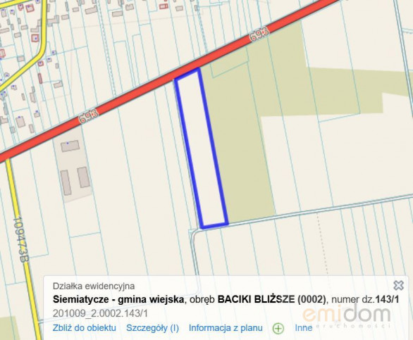 Działka Sprzedaż Baciki Bliższe 1