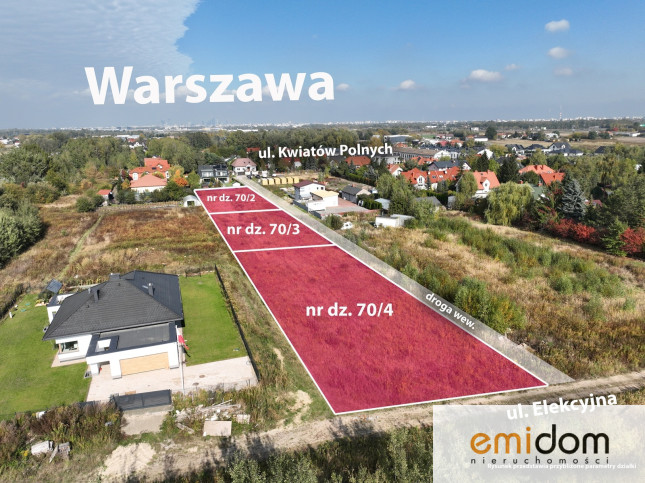 Działka Sprzedaż Dawidy Bankowe Kwiatów Polnych 3
