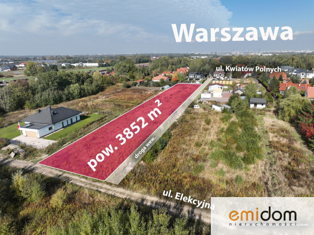 Działka Sprzedaż Dawidy Bankowe Kwiatów Polnych 1